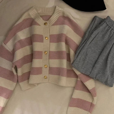 AZELLE | BOLD STRIPE CARDIGAN
