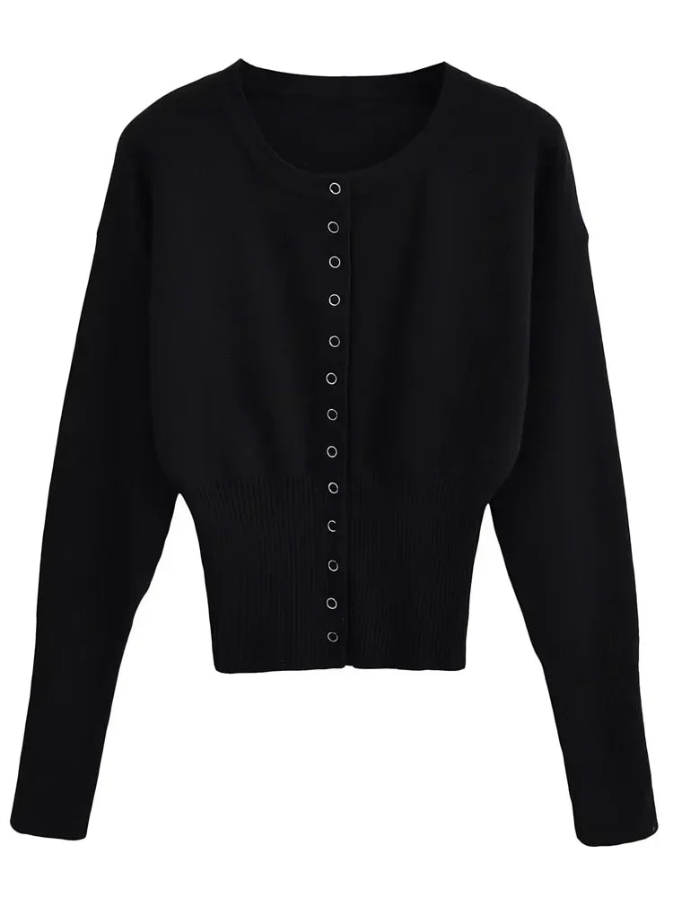 KALLA | FITTED CREW CARDIGAN