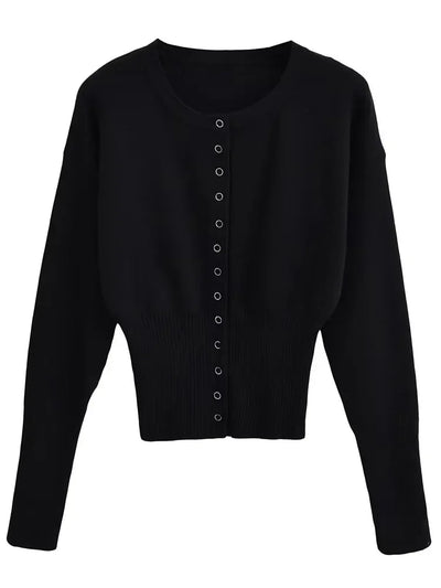 KALLA | FITTED CREW CARDIGAN