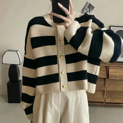 AZELLE | BOLD STRIPE CARDIGAN