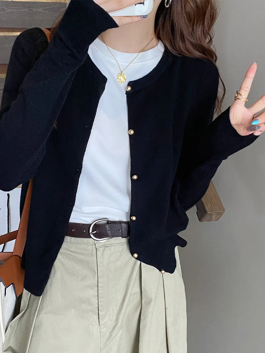 ELLIANA | LIGHTWEIGHT BUTTON CARDIGAN