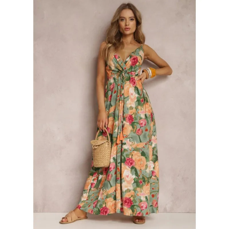 Alina™ – V-Neck Maxi Dress