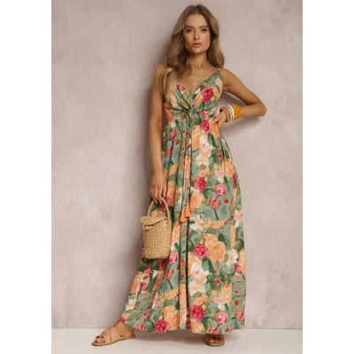 Alina™ – V-Neck Maxi Dress