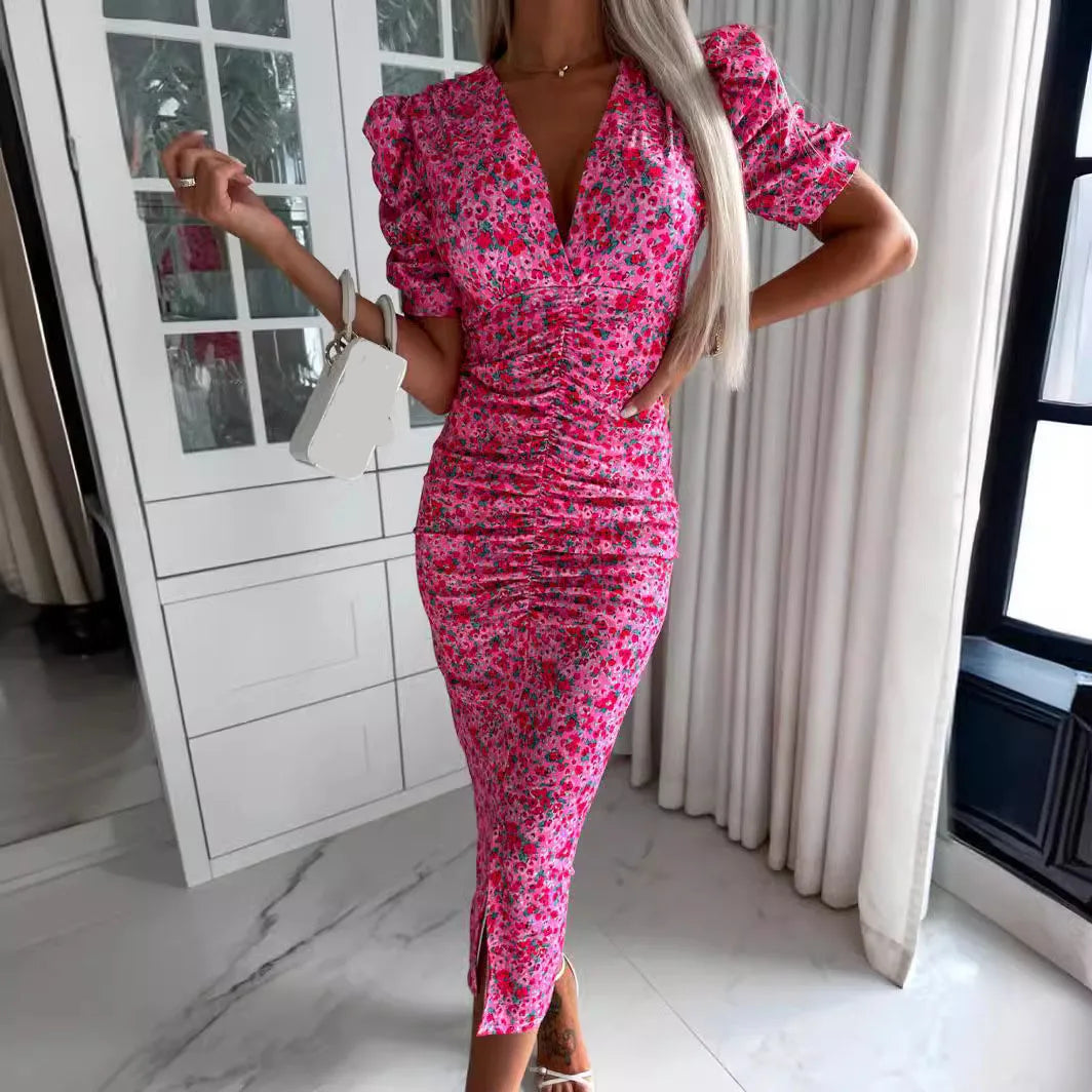 Maya™ | Long Summer Dress with Deep V-Neck