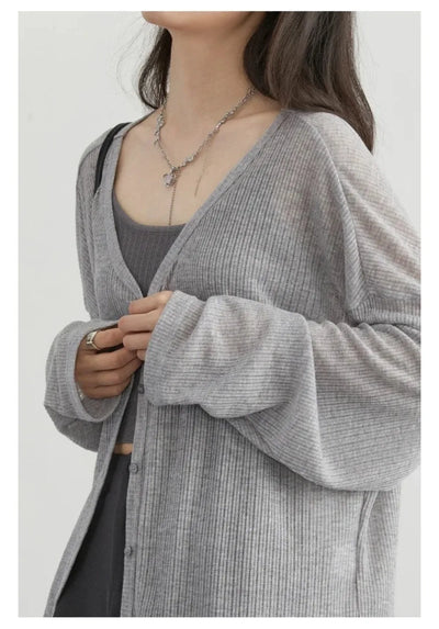 TERRA | DRAPED RELAXED CARDIGAN