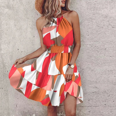 Adrianna | Boho Halter Mini Dress