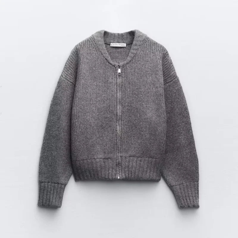INDIE | ZIP-UP KNIT CARDIGAN
