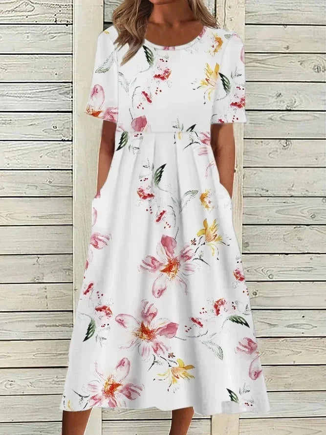 Sophie™ – Floral A-Line Midi Dress