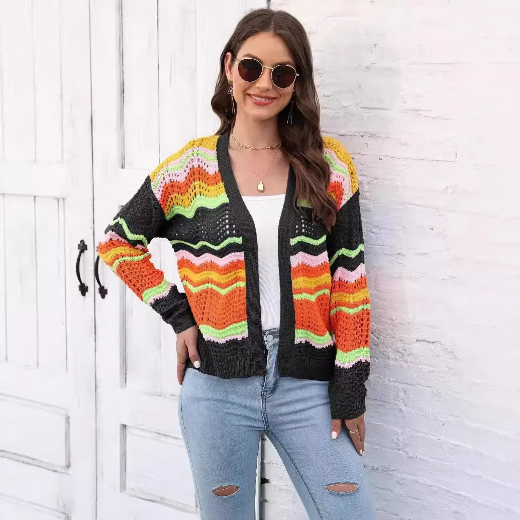 BRONYA | COLORWAVE KNIT CARDIGAN