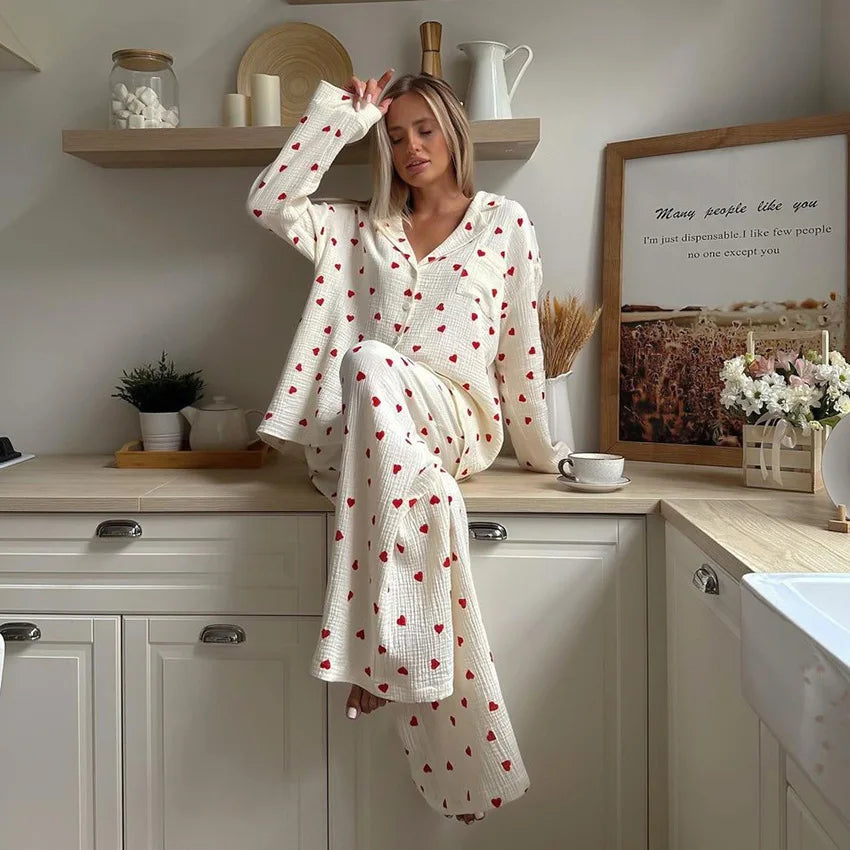 Maura | Heart Pajama Set