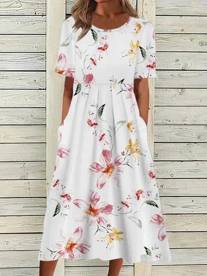 Sophie™ – Floral A-Line Midi Dress