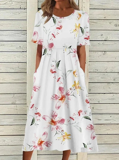 Sophie™ – Floral A-Line Midi Dress