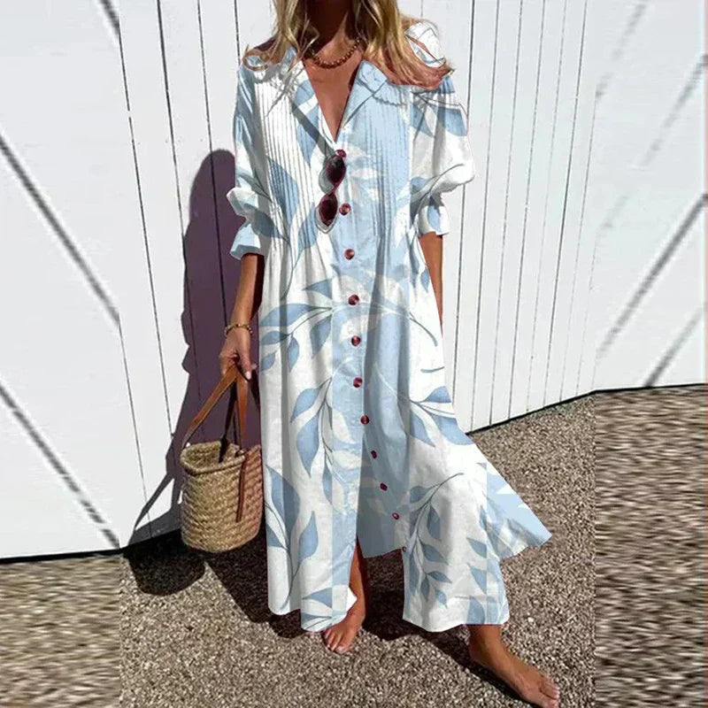 Cassidy™ | Boho Puff Sleeve Maxi Dress