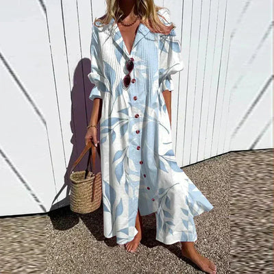 Cassidy™ | Boho Puff Sleeve Maxi Dress