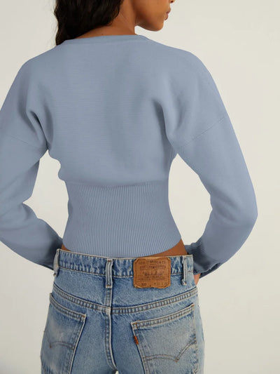 KALLA | FITTED CREW CARDIGAN