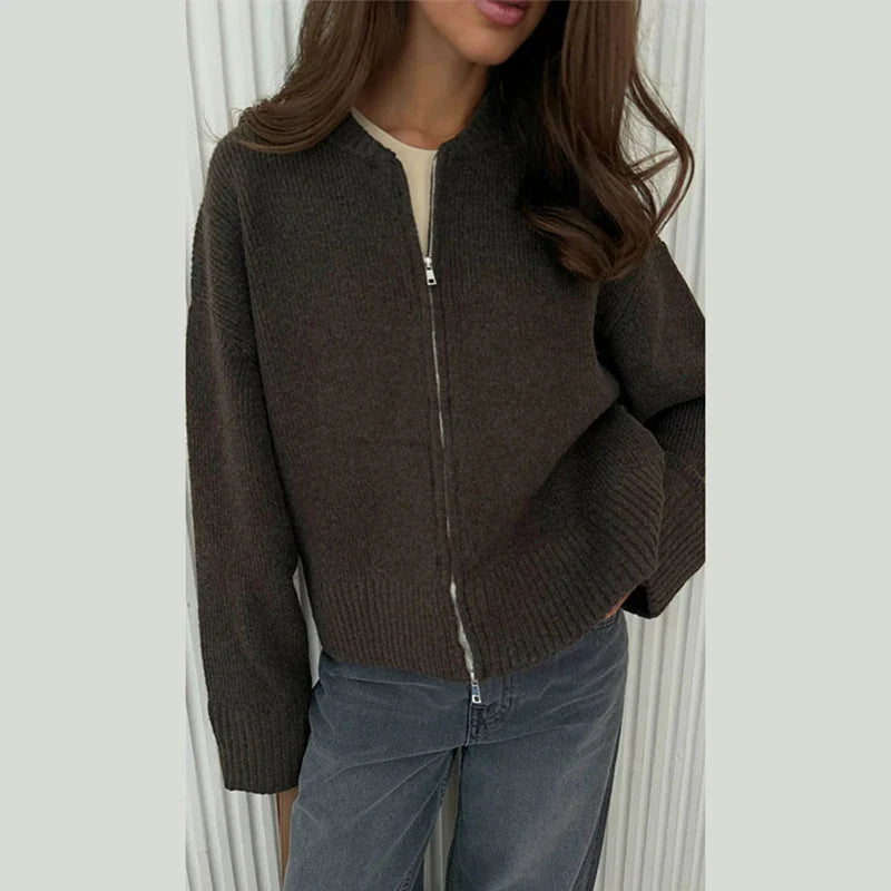 INDIE | ZIP-UP KNIT CARDIGAN