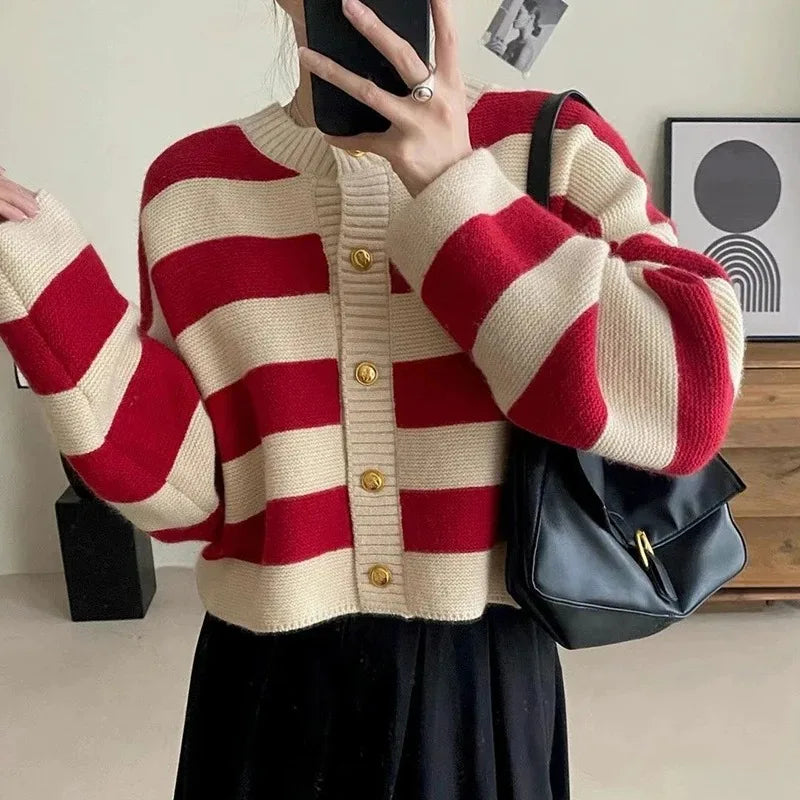 AZELLE | BOLD STRIPE CARDIGAN