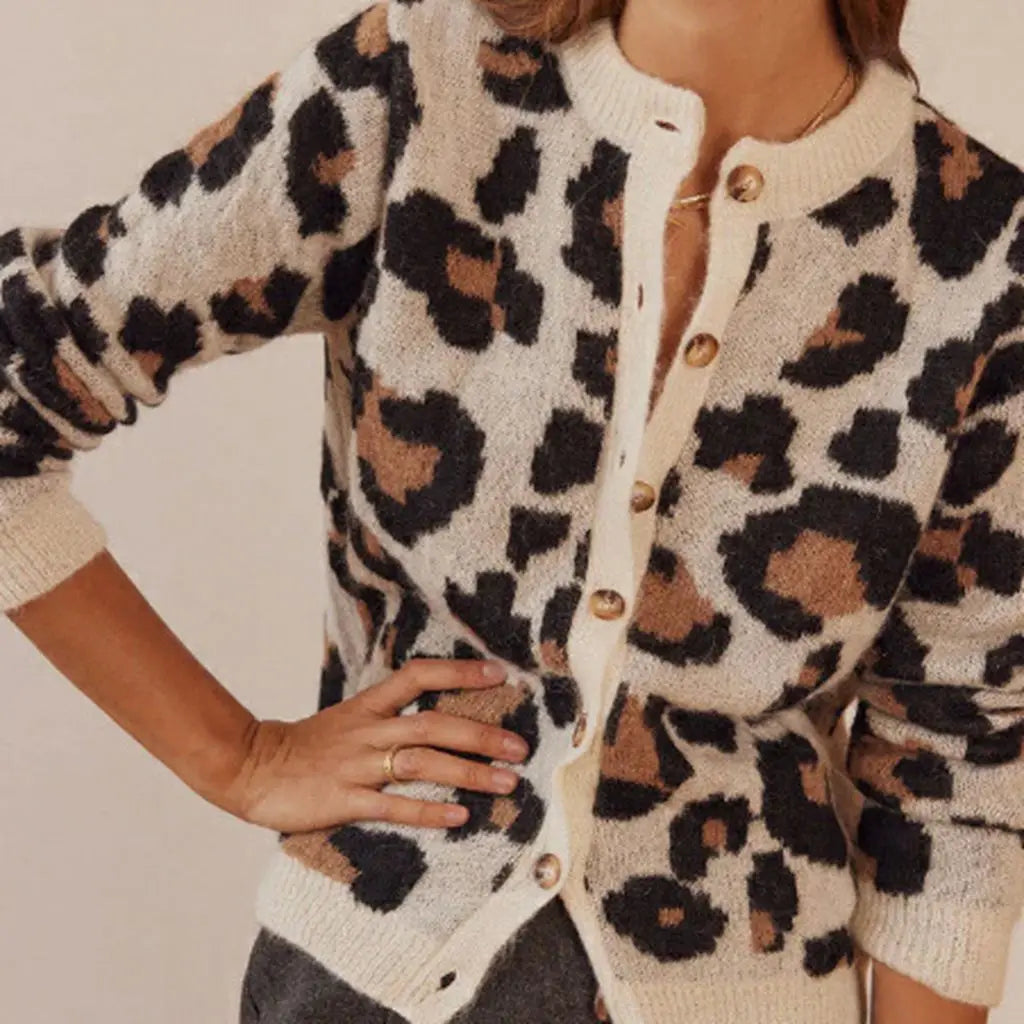 LILOU | MIXED PRINT CARDIGAN