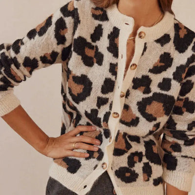 LILOU | MIXED PRINT CARDIGAN