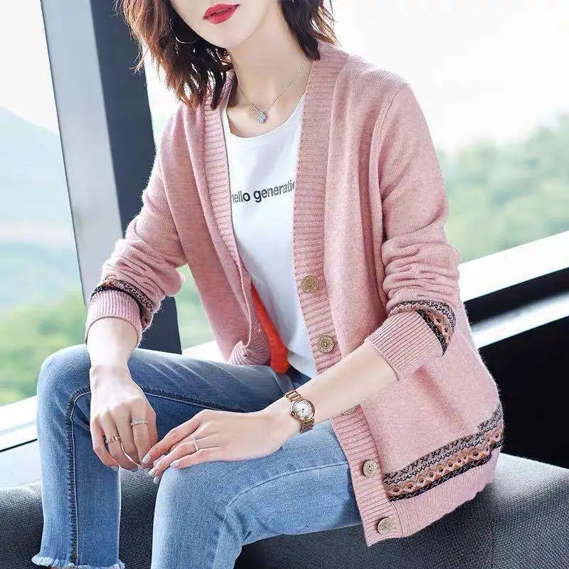 KIRSI | PATTERNED HEM CARDIGAN
