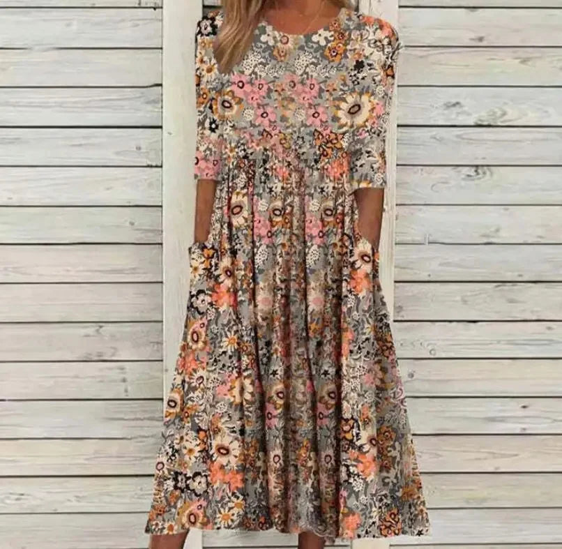 Sophie™ – Floral A-Line Midi Dress