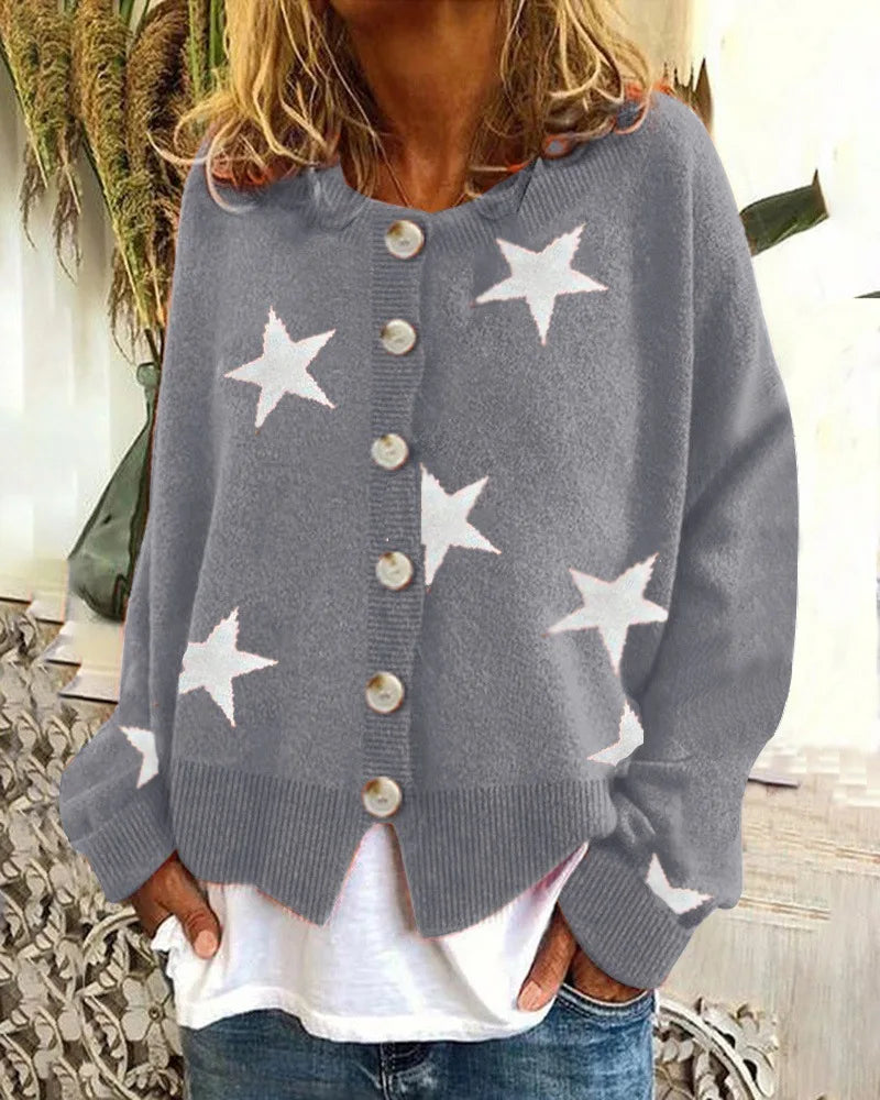 GABRIELLE | RELAXED BUTTON CARDIGAN