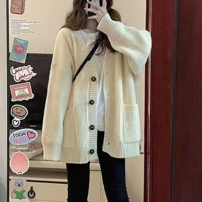 LARK | OVERSIZED BUTTON CARDIGAN