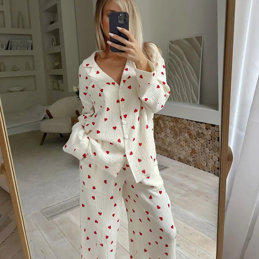 Maura | Heart Pajama Set