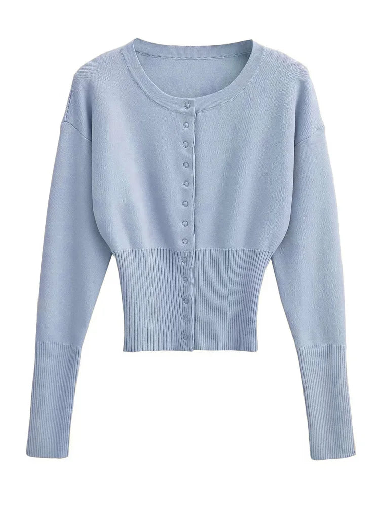 KALLA | FITTED CREW CARDIGAN