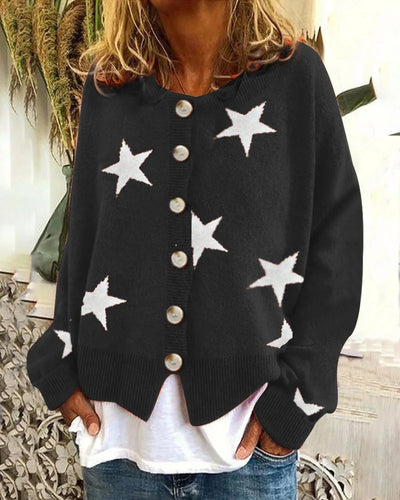 GABRIELLE | RELAXED BUTTON CARDIGAN