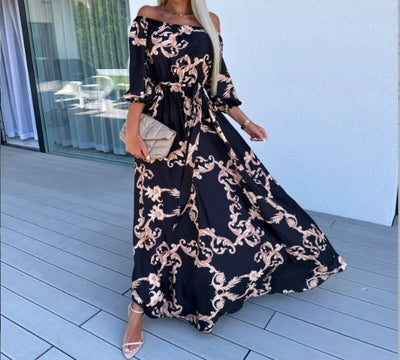 Camila™ – Off-Shoulder Floral Maxi Dress