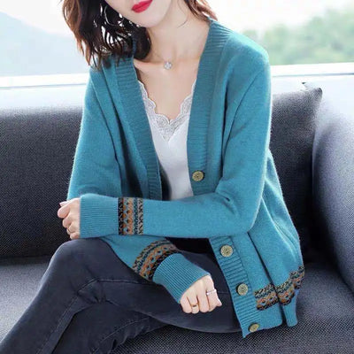 KIRSI | PATTERNED HEM CARDIGAN