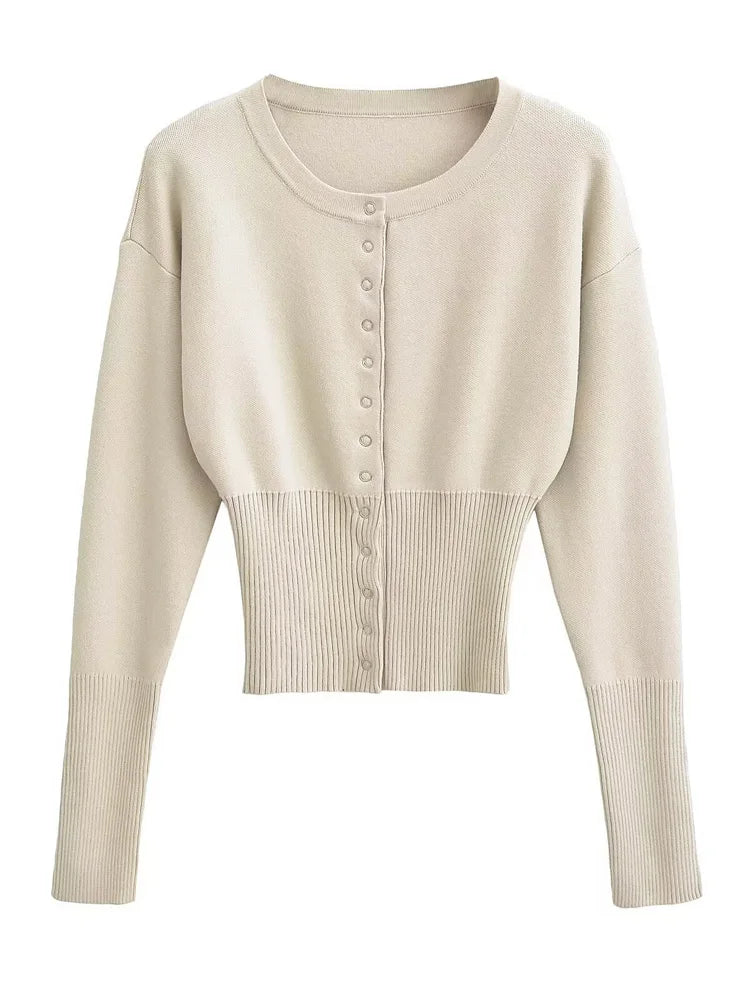 KALLA | FITTED CREW CARDIGAN