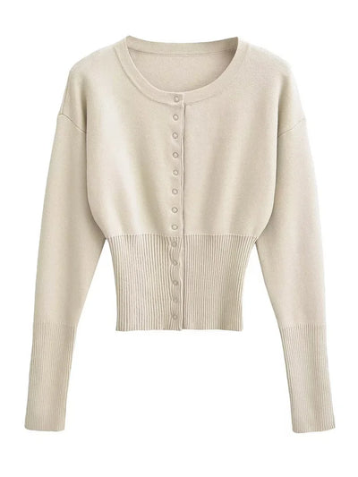 KALLA | FITTED CREW CARDIGAN