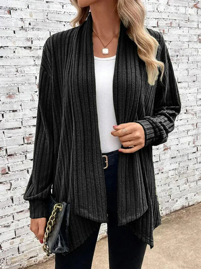 EMMELINE | DRAPED STRIPE CARDIGAN