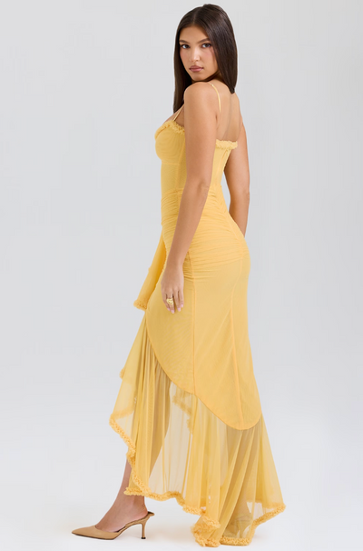 Alicia - Maxi Dress with Ruffles and Slits