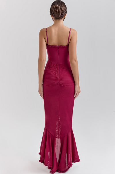 Alicia - Maxi Dress with Ruffles and Slits