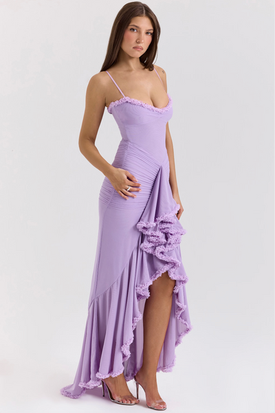 Alicia - Maxi Dress with Ruffles and Slits