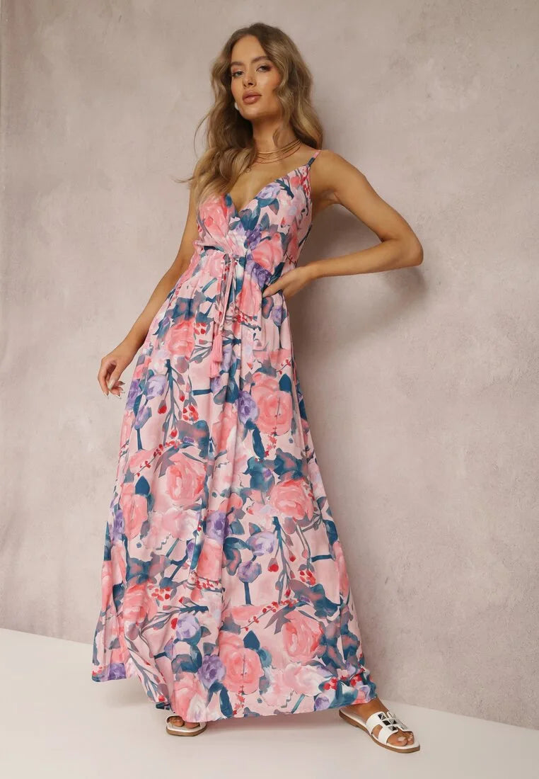 Alina™ – V-Neck Maxi Dress