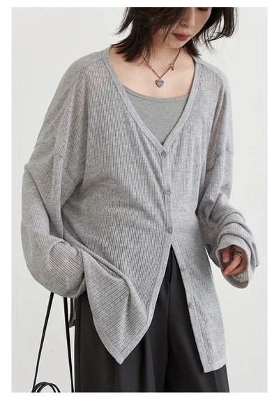 TERRA | DRAPED RELAXED CARDIGAN