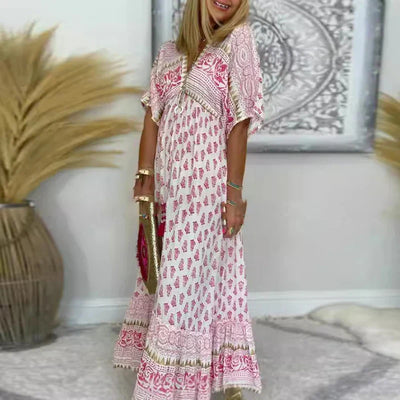 Mabel | Boho Print Maxi Dress