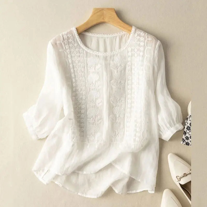 Aurora | Embroidered Everyday Elegance Blouse