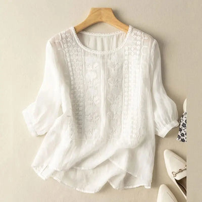 Aurora | Embroidered Everyday Elegance Blouse