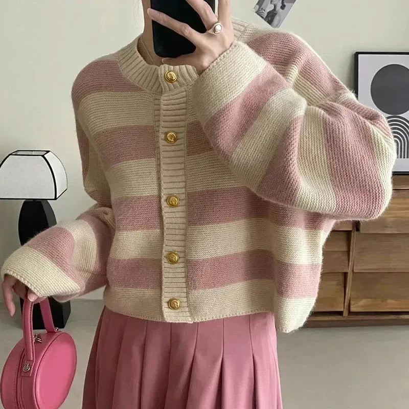 AZELLE | BOLD STRIPE CARDIGAN
