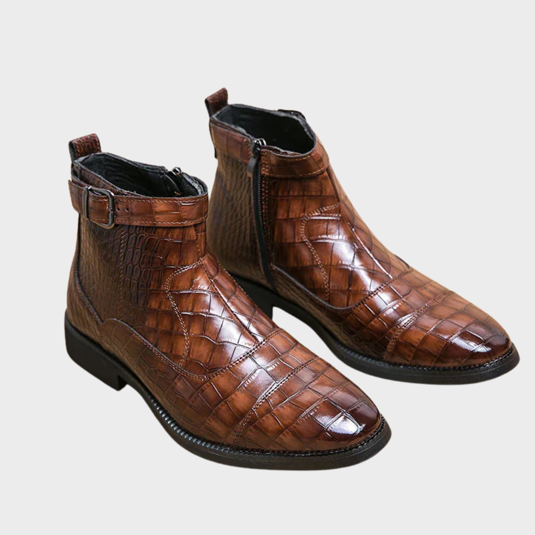 Dylan | Ankle Boots with Buckle Made of Synthetic Leather