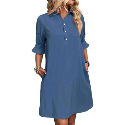 Franchesca™ | Casual Button Down Shirt Dress