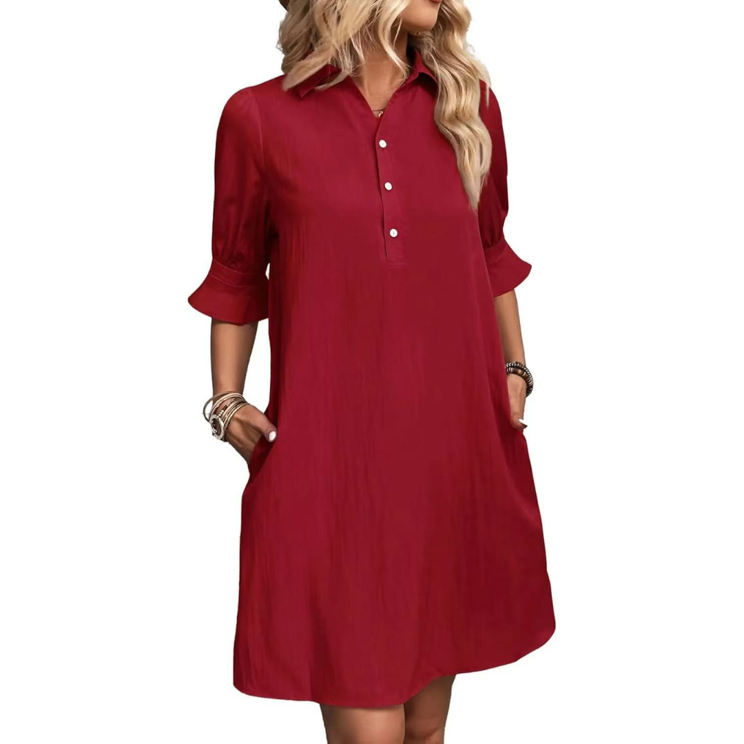 Franchesca™ | Casual Button Down Shirt Dress