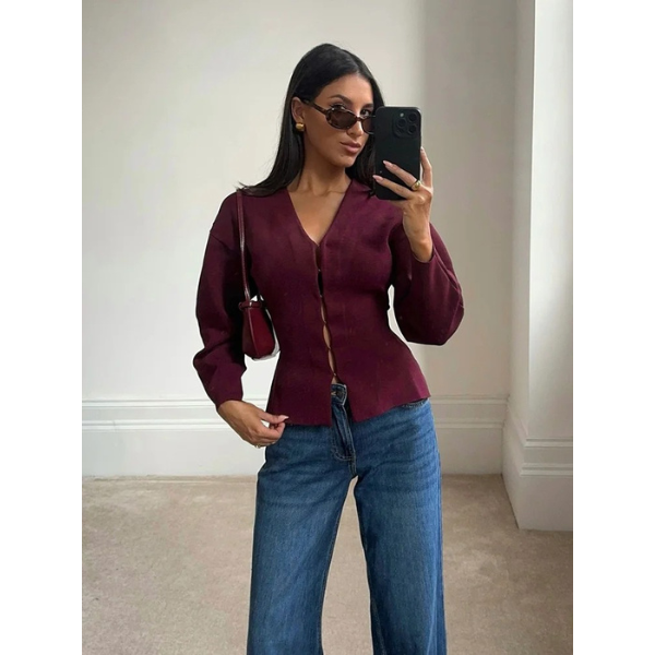 JUNA | CHIC V-NECK CARDIGAN