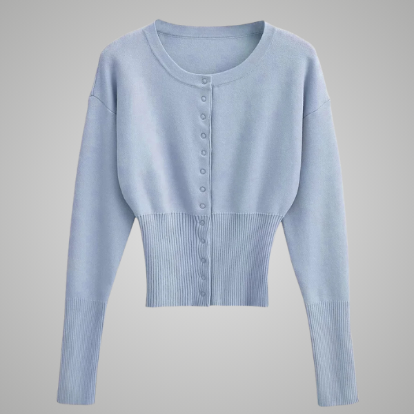 KALLA | FITTED CREW CARDIGAN