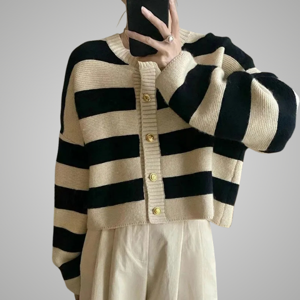 AZELLE | BOLD STRIPE CARDIGAN